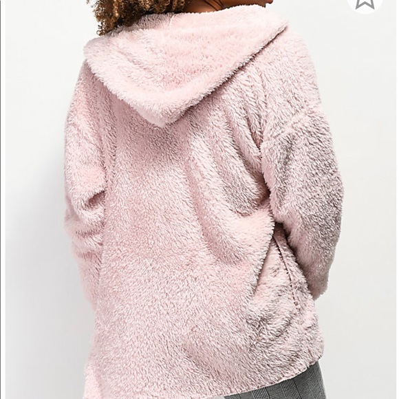 COPY - NWT Almost Famous Sherpa Burgundy Hooded Cardigan SALE! - Picture 6 of 7